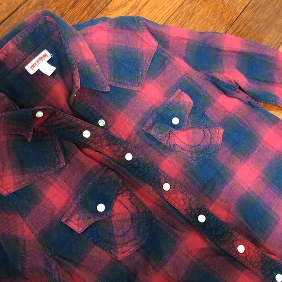 True Religion Plaid Flannel - Picture 4 of 7